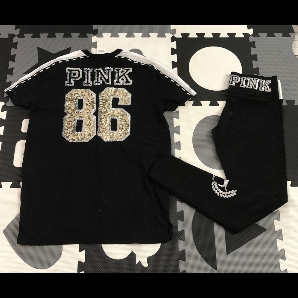 Pink Victoria’s Secret matching clothes